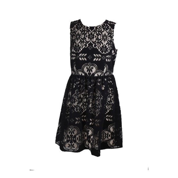 tommy hilfiger black lace dress